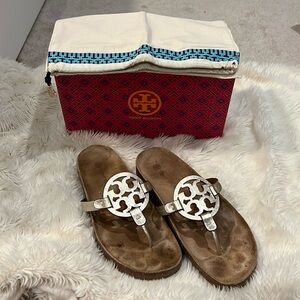 Tory Burch Miller Cloud Metallic Goat Leather/Cork